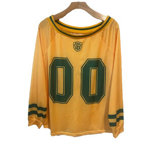 Beaudrum Hockey Jersey Women's Small Yellow Green Mesh